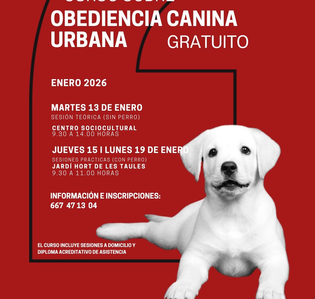 En enero, nuevo curso gratuito de Educación Canina