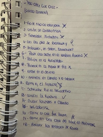 La lista que Sofía hizo