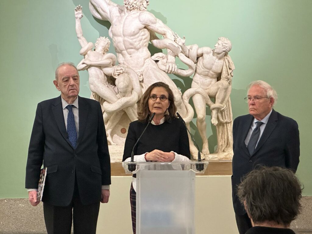 Tomás Marco, Carmen Reviriego y Víctor Nieto. 