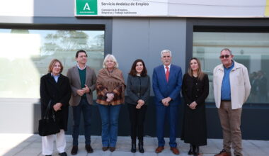 Rocío Blanco durante la visita.