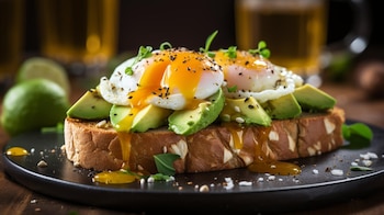 La combinación de tostada integral,