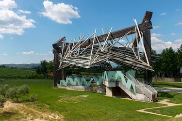 El Pabellón de Música de Frank O. Gehry en el Château la Coste, cerca de Aix-en-Provence, en la Provenza francesa.