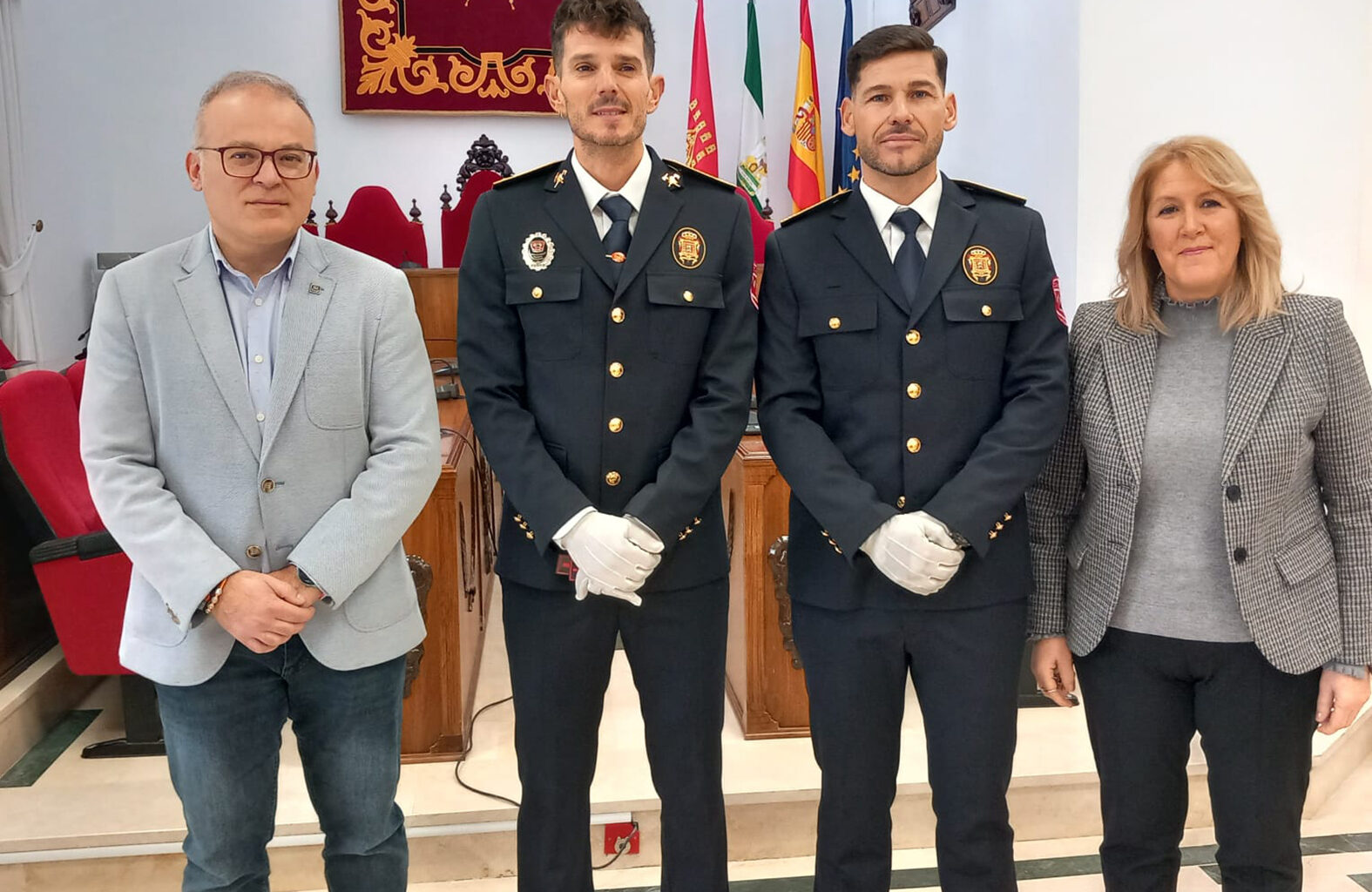 Toma de posesión de dos nuevos Jefes de Dotación Oficial de Bomberos en el Servicio Contra Incendios, Salvamento y Protección Civil