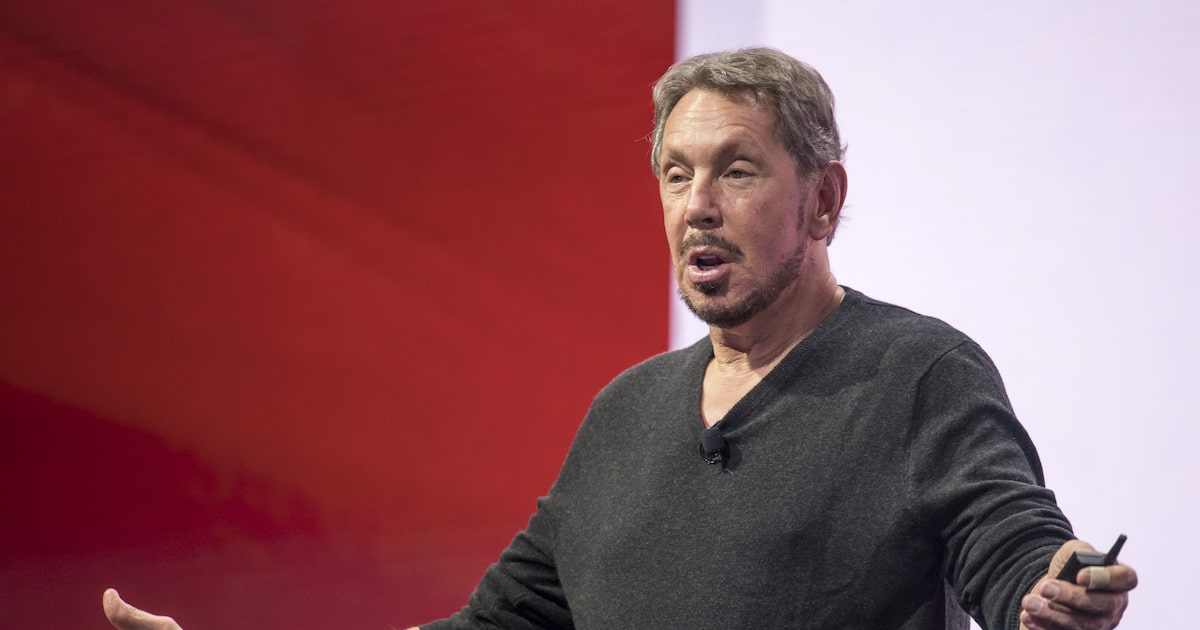 Fortuna de Larry Ellison se desploma US$25.000 millones tras la caída de Oracle