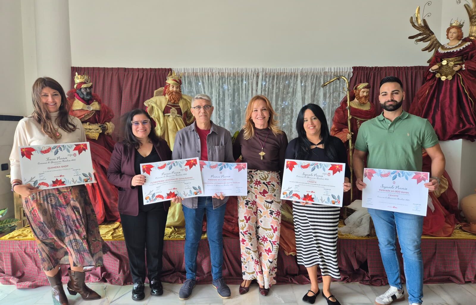Floristería Leomami by Jaime Estévez y La Dársena ganan el Concurso de Decoración Navideña y el premio al Mejor Arroz de Candelaria 2025 – Candelaria