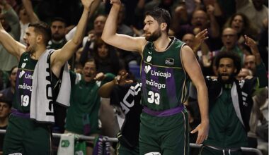 Once de los doce jugadores del Unicaja anotaron al menos un triple ante el Joventut
