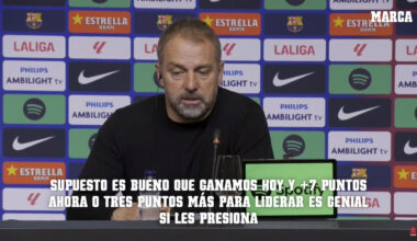 Hansi Flick: "Es bueno ponerle presión al Real Madrid: estamos a siete puntos"