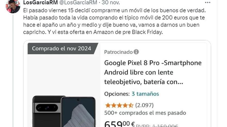 Compra un teléfono de alta gama en el Black Friday y esto es lo que le llega a casa