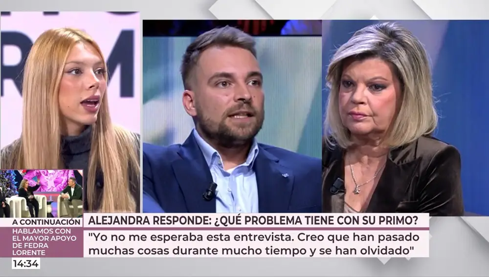 Alejandra Rubio responde a su primo José María en "Vamos a ver"
