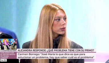 Alejandra Rubio pide perdón a José María Almoguera: "No quiero conflictos"