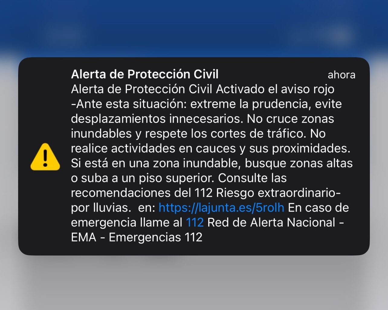 Saltan las alarmas en los móviles: Málaga, en aviso rojo por lluvias