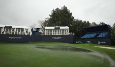 El campo del Alfred Dunhill, anegado.