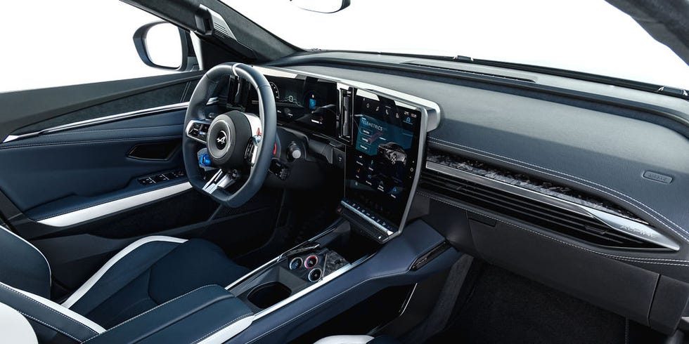 interior of a modern car featuring advanced technology and sleek design