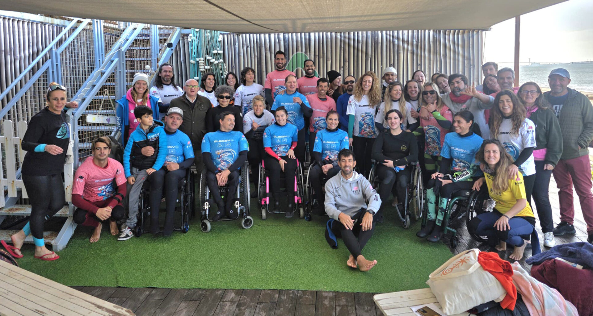 El XXIII Encuentro B-Life de Surf Adaptado combinó deporte, inclusión y alegría en la playa de Las Redes