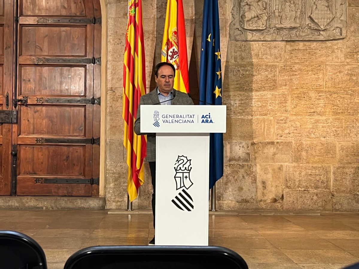 Pérez Llorca, en su comparecencia. - Foto: VP