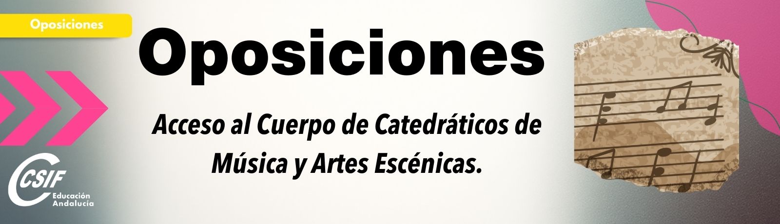 CSIF | OPOSICIONES Acceso al Cuerpo de Catedráticos de Música y Artes Escénicas