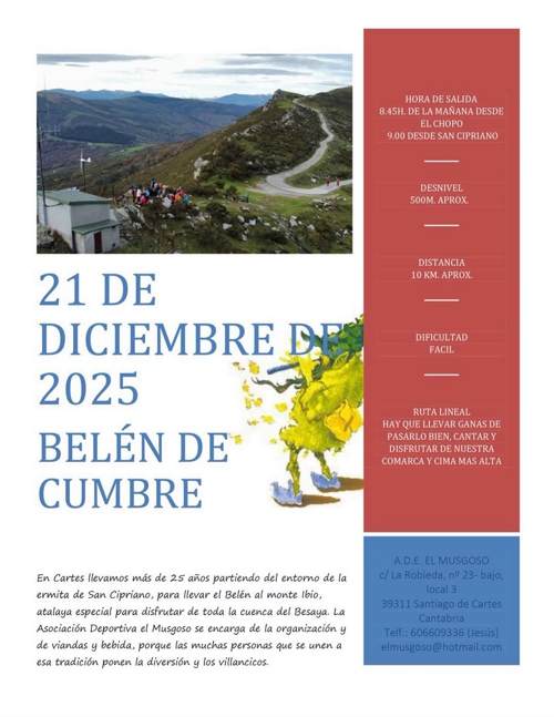 Belén Cumbre - Desde San Cipriano hasta el alto de Ibio - Cartes - 21 diciembre
