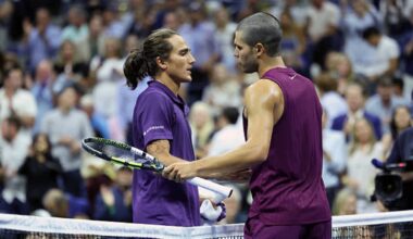 Bellucci, tras caer derrotado ante Alcaraz en Nueva York. Fuente: Getty