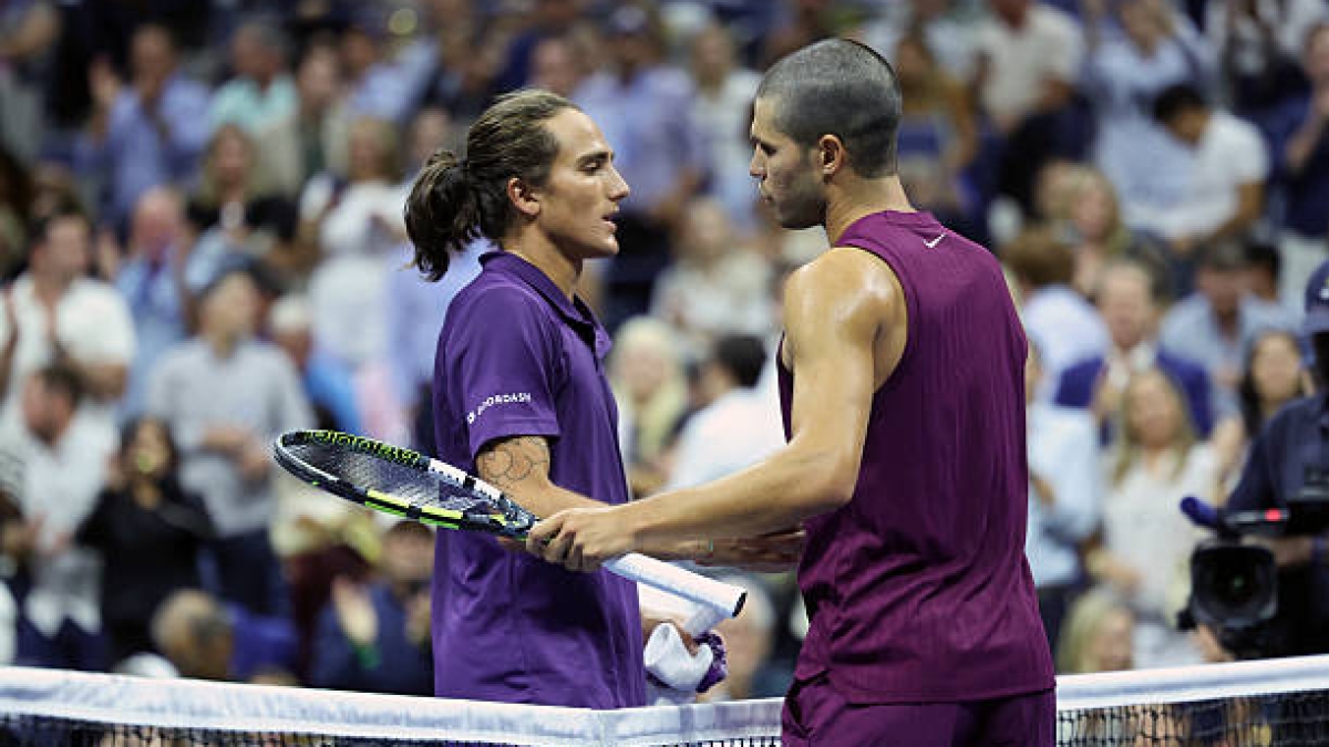 Bellucci, tras caer derrotado ante Alcaraz en Nueva York. Fuente: Getty