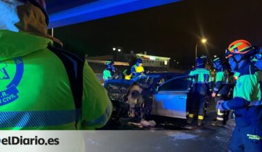 Tres heridos, uno de ellos grave, en una colisión al circular un coche en sentido contrario en la M-607