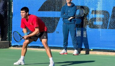 Carlos Alcaraz continúa su preparación en El Palmar y se entrena con Pedro Martínez