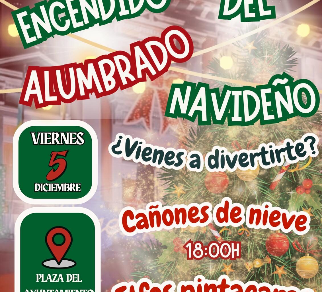 Cartel Encendido Alumbrado Navideño 2025
