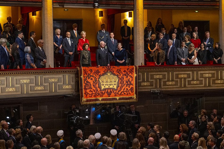 Los reyes Carlos Gustavo y Silvia, en el 