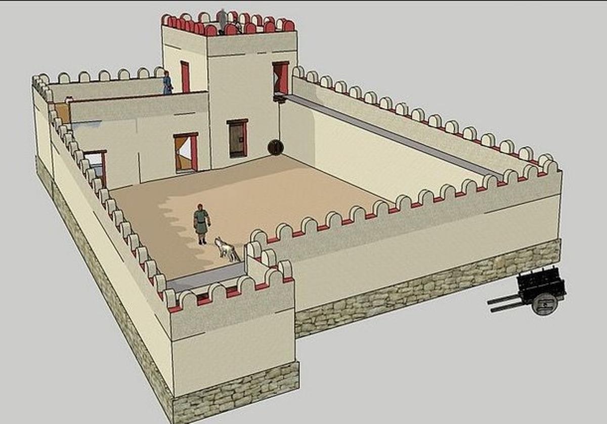 Recreación del fortín de Aigües Baixes