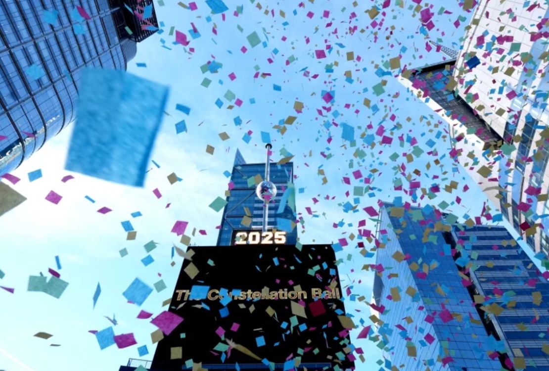 Confeti en la foto de la inauguración del balón el 24 de noviembre.