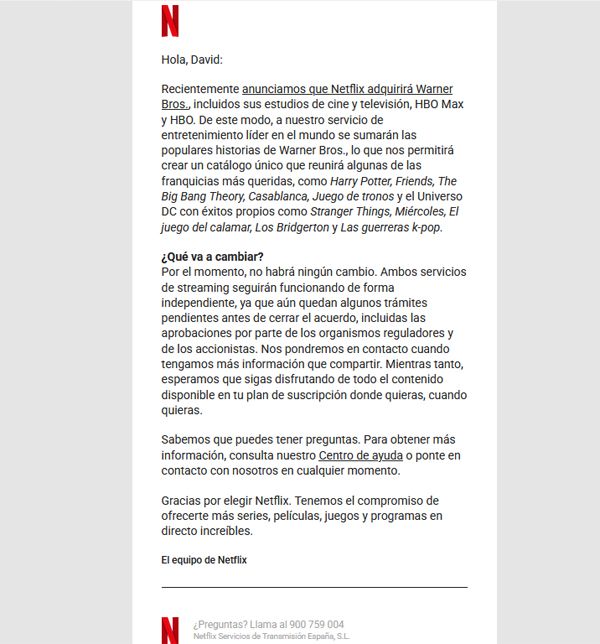 correo Netflix