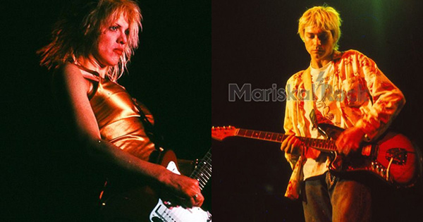 Courtney Love le dio a este líder de una banda indie un mechón de pelo de Kurt Cobain (Nirvana) después de que se perforara un riñón con un cristal en una ceremonia de premios