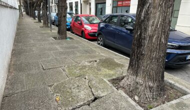 El Ayuntamiento inicia los trabajos preparatorios de las obras de reurbanización del acerado de la calle Santo Domingo