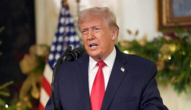 Trump hace balance navideño atacando a Biden y esquiva Venezuela en su discurso a la nación