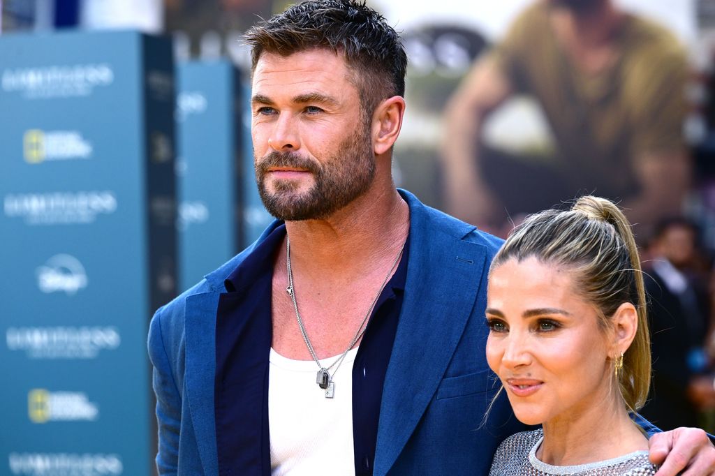 Elsa Pataky con Chris Hemsworth en la premiere de National Geographic 17 de julio de 2025