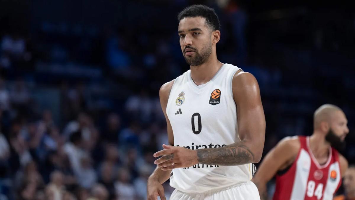 Trey Lyles, en un partido con el Real Madrid de baloncesto