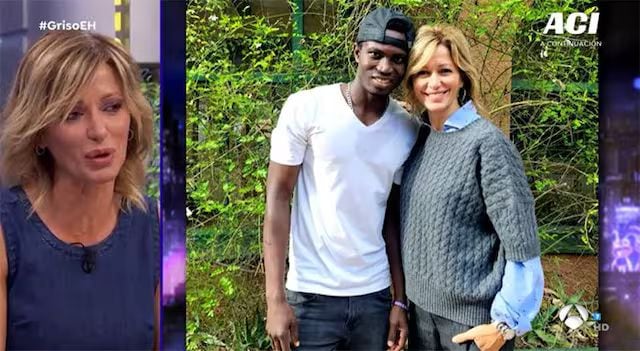 Susanna Griso con su hijo de acogida