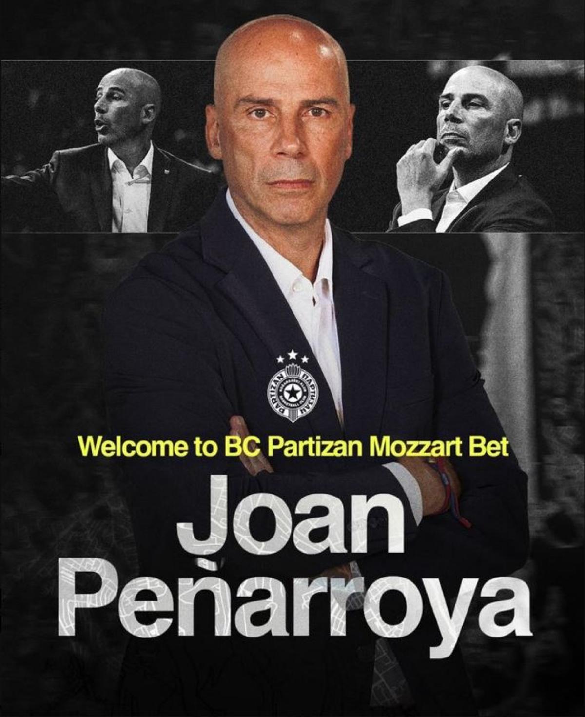 Joan Peñarroya, anunciado como nuevo entrenador del Partizan de Belgrado.