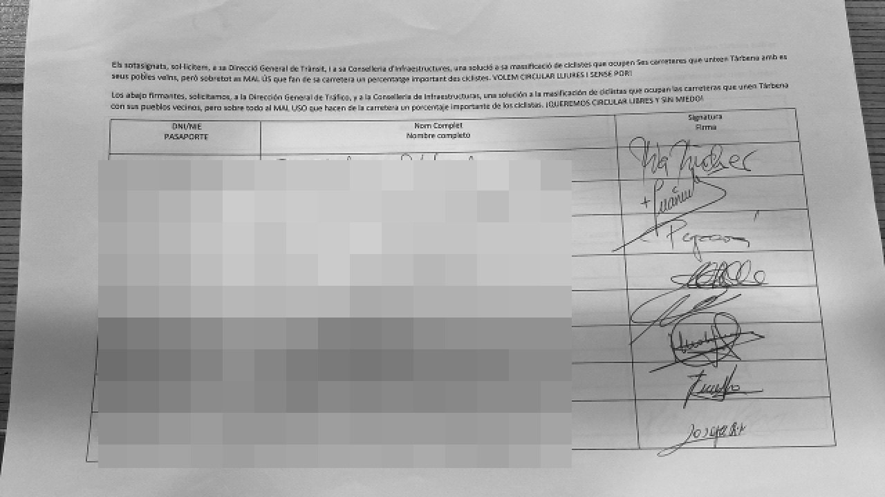 Tàrbena pide más seguridad en el Coll de Rates por el «caos» provocado por los ciclistas