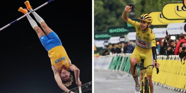 Duplantis, volando; Pogacar, pedaleando