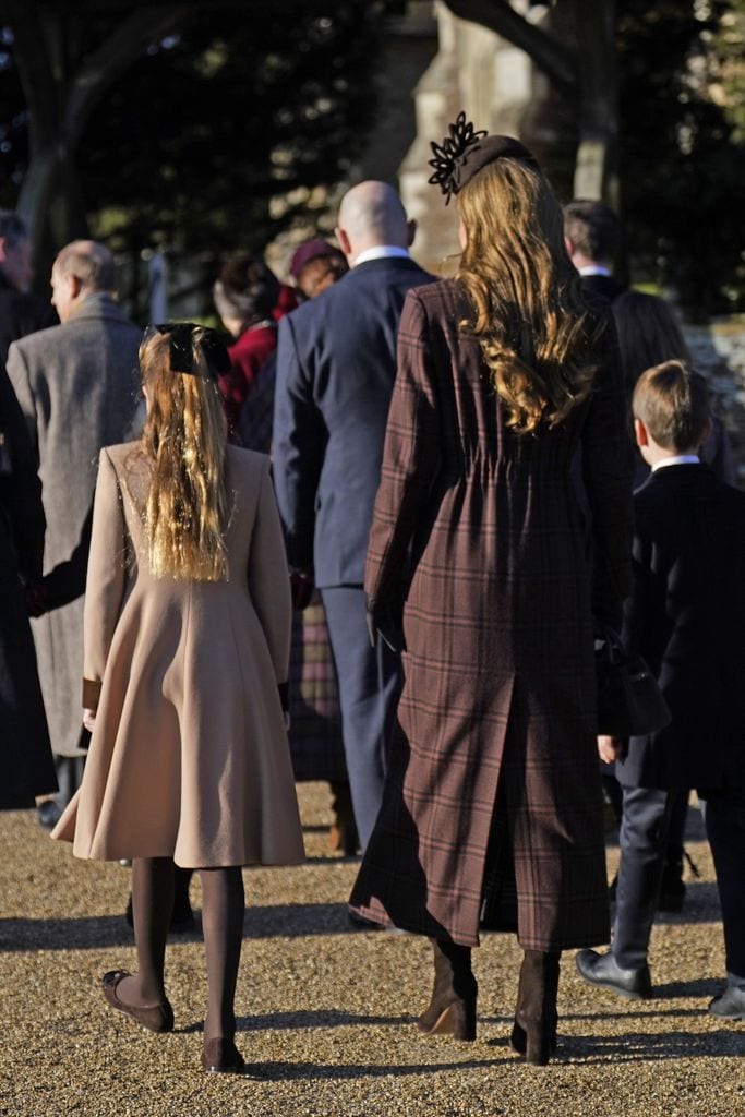 Kate Middleton, princesa de Gales, en Sandringham para la tradicional misa de Navidad.
