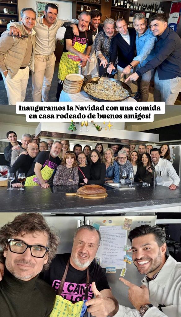 Ángel Martín organiza una comida navideña con amigos