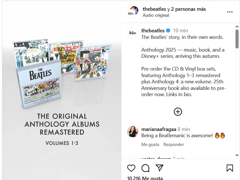 El anuncio de los Beatles con la salida de la cuarta parte del "Anthology".