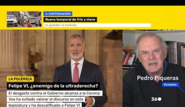 Pedro Piqueras solo necesita una palabra para describir el discurso de Felipe VI
