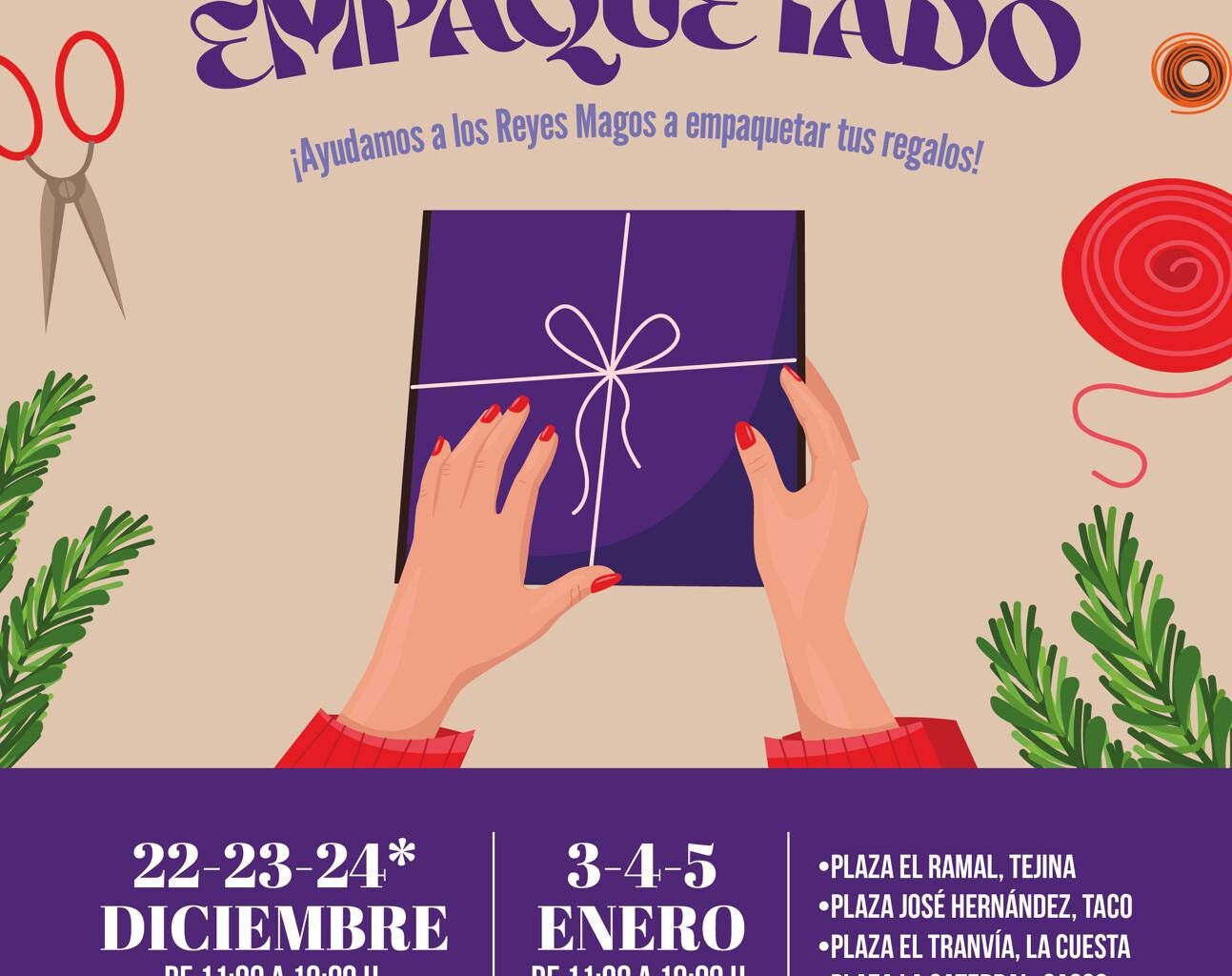 Comercio de La Laguna ofrecerá empaquetado gratuito de regalos esta Navidad