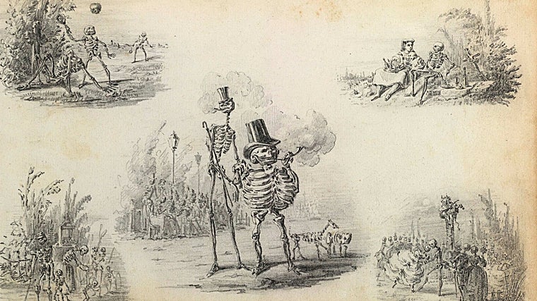 Vitrina de la exposición 'Los Bécquer. Un linaje de artistas'