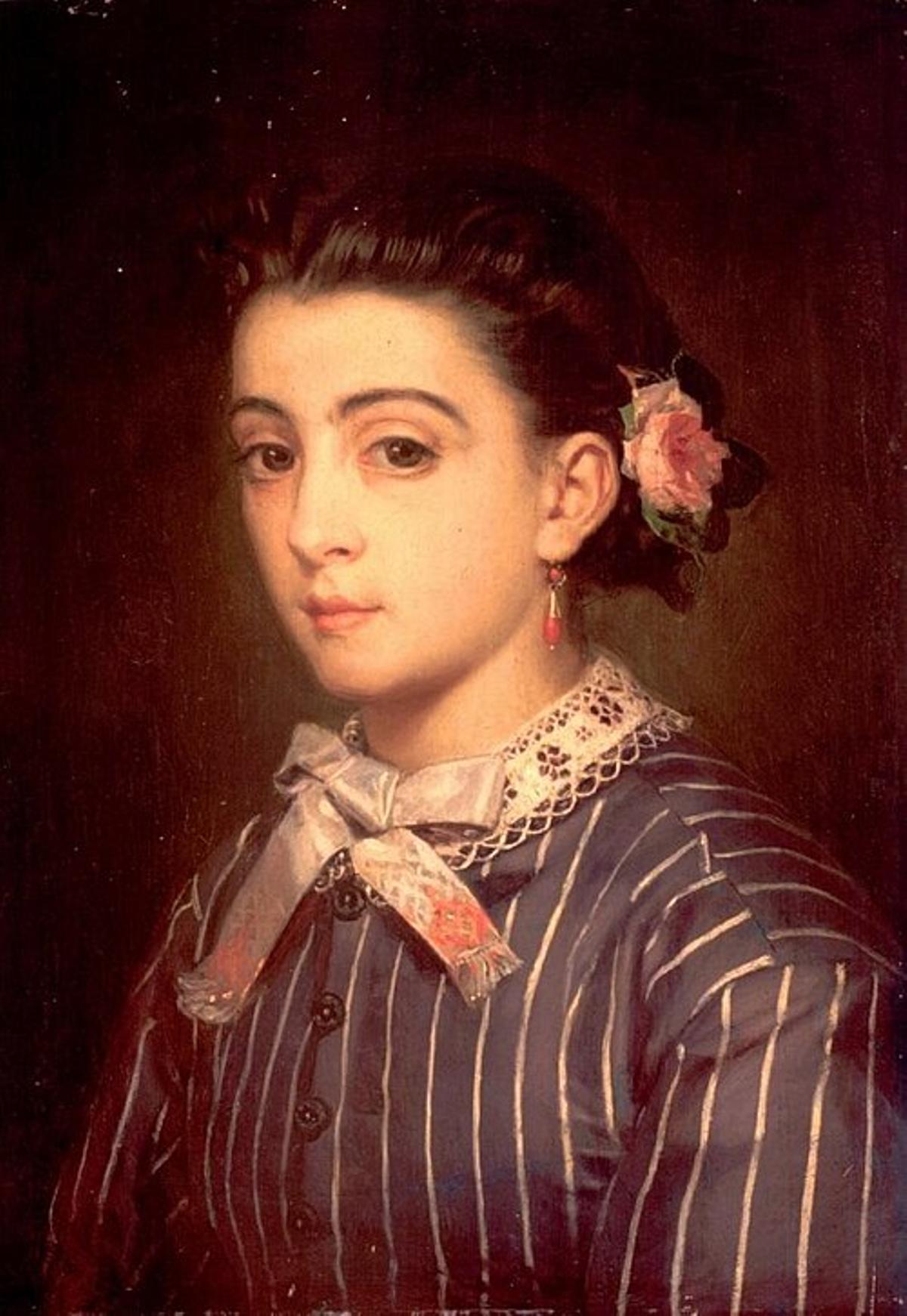 Retrato de muchacha, de Valeriano Domínguez Bécquer perteneciente a la colección del Museo Lázaro Galdiano de Madrid.