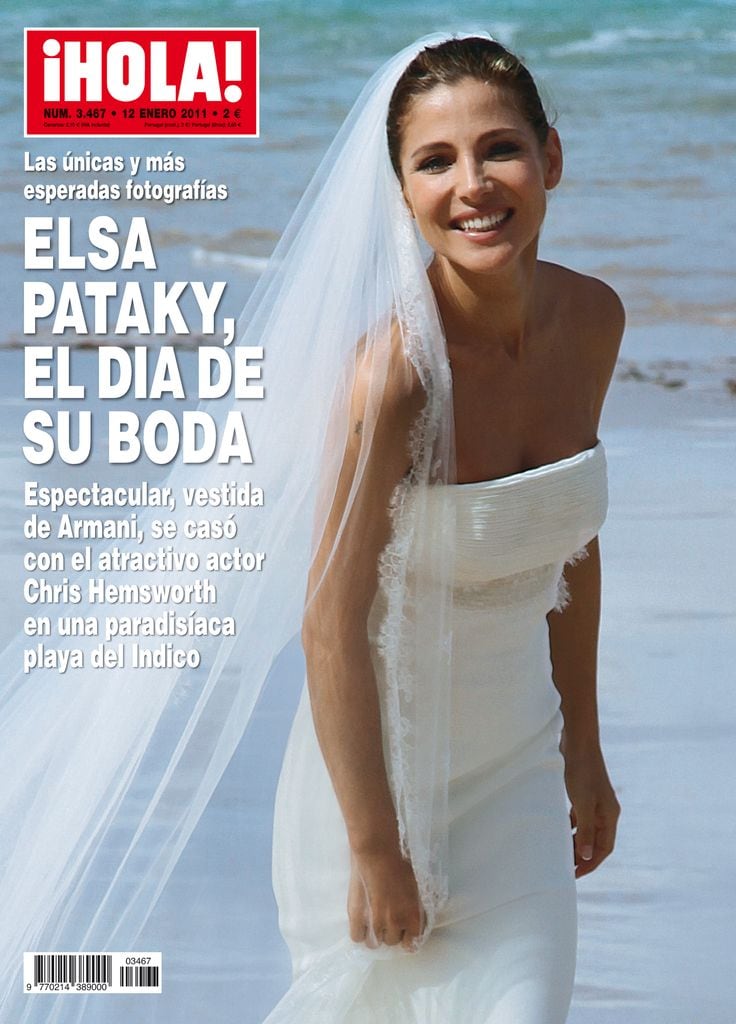 Elsa Pataky, en la portada de ¡HOLA! el día de su boda