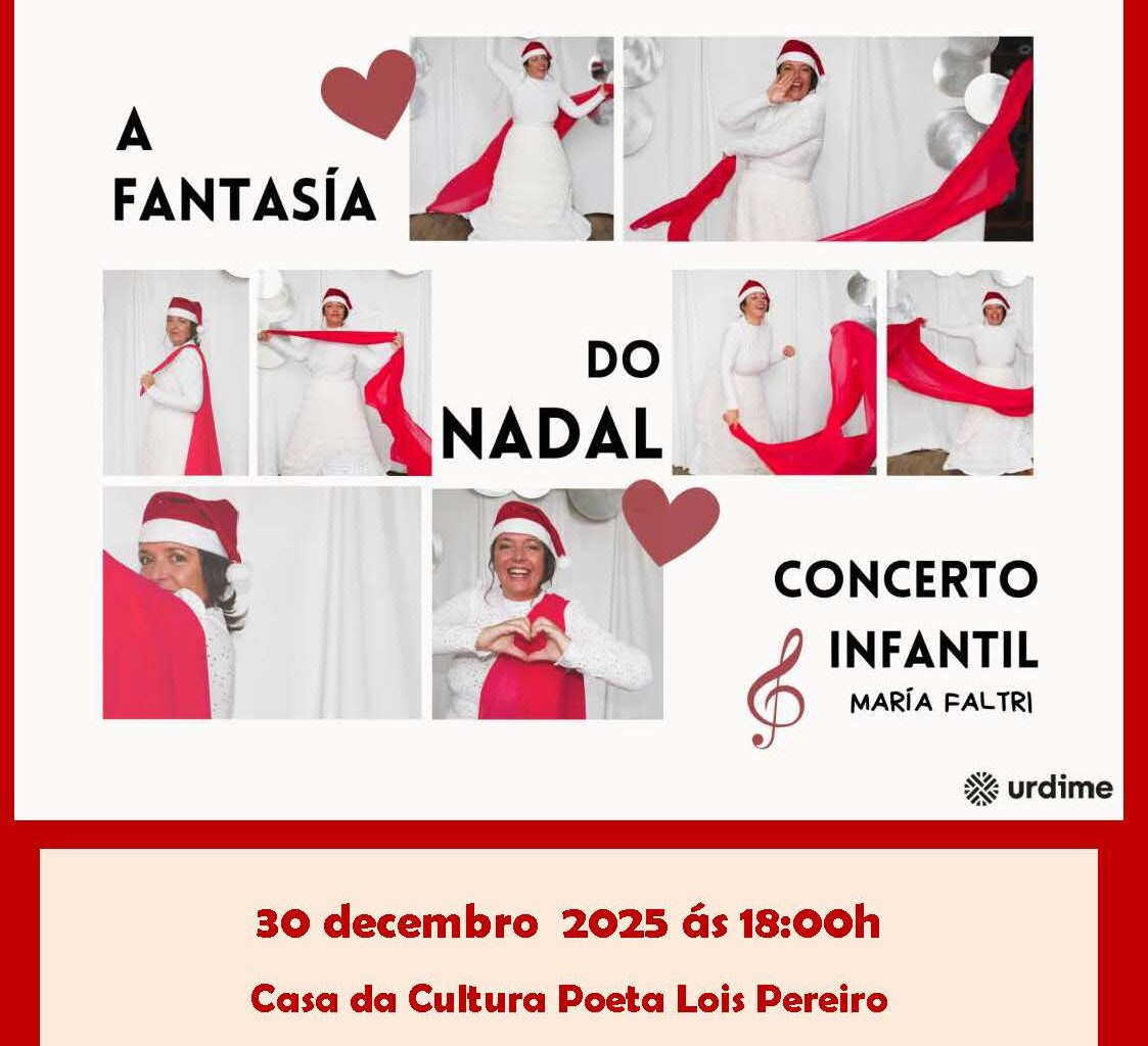 La Casa de la Cultura acoge esta tarde el espectáculo infantil “A fantasía do Nadal”, de María Faltri