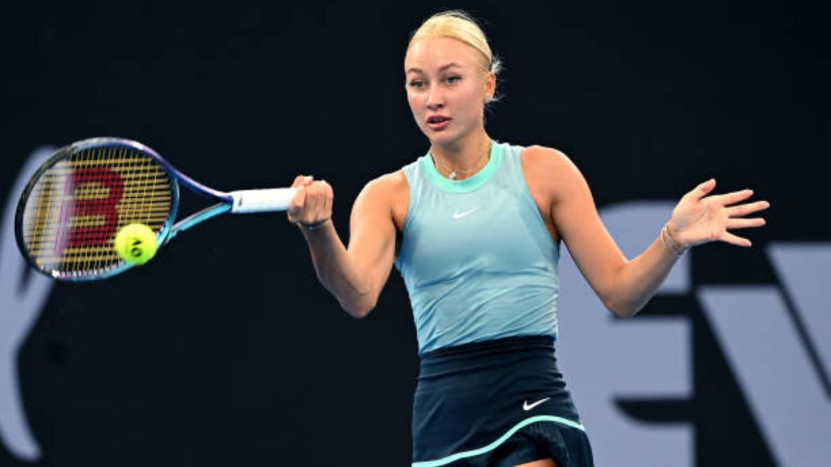Potapova, durante un partido