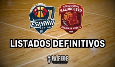 Listados definitivos KDTINF 2026 - ÁREAS DEPORTIVAS - SELECCIONES - SELECCIONES AUTONÓMICAS